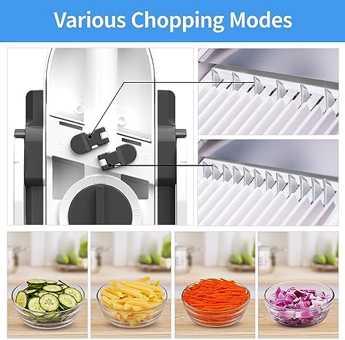 Safe Mandoline Slicer for Kitchen, 5 in 1 Multi Food Chopper, Potato Slicer - Image 6