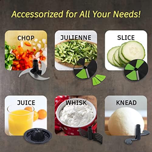 Turbo Dual Speed Food Processor, Multi-Purpose, High Speed, Chop Vegetables, Julienne, Whisk, Slice, Mince, Knead Atta, Blend Juices