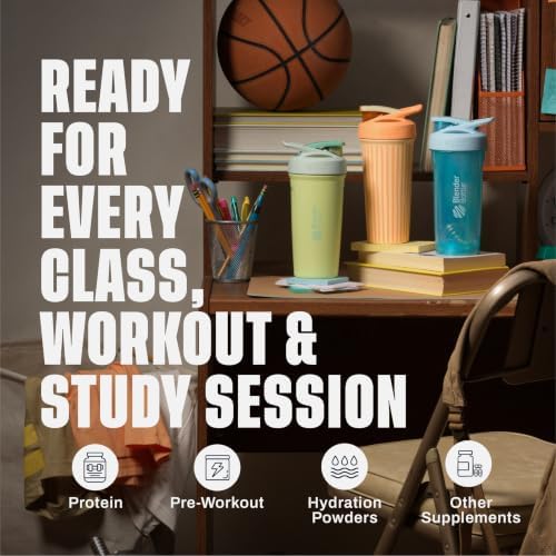 BlenderBottle Sport Flip Tritan Shaker Bottle 28 oz Blue Haze - Image 5