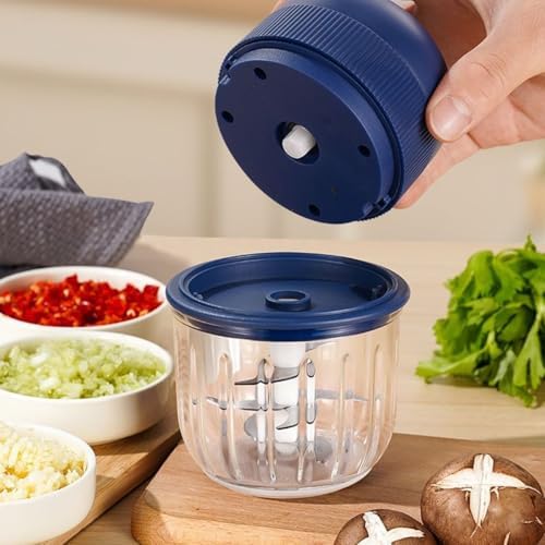 New Upgrade 350ML Glass Bowl Food Processor Small, Electric with Type C Charger Meat Grinder & Food Chopper Meat Grinder for Home Use, Mini Food Processor for Kitchen, Vegetable, Onion, Garlic, Salad - Image 5