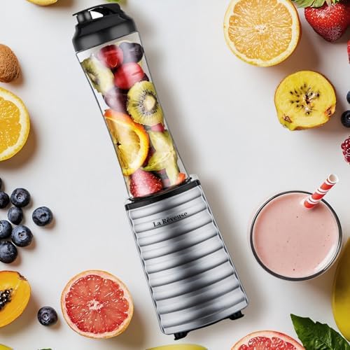 Personal Size Blender for Protein Shakes and Smoothies, Silver