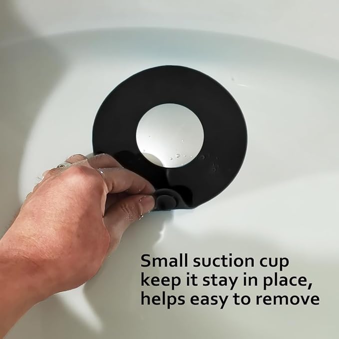 Seatery Bathroom Sink Stopper, Tub Stopper, Bathtub Drain Stopper, Bath Tub Plug, Bathtub Drain Cover, Bathtub Drain Plug, Sink Drain Cover, Sink Plug，Black