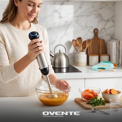 OVENTE Cordless Immersion Hand Blender, 300W Rechargeable Black HR995B - Image 4