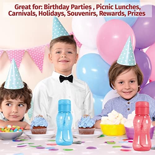 16 pack 6 oz Kids Water Bottle for School Leak Free Flip Lid- Portable Small Sports Water Bottle for Adults Carry Strap Party Favors for Kids Treats Prizes Gifts Goodie Bag Stuffers Bulk Pack