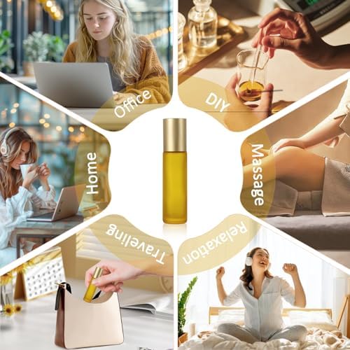 Kesell 10ml Glass Roller Bottles for Essential Oils, 10-Pack - Image 6