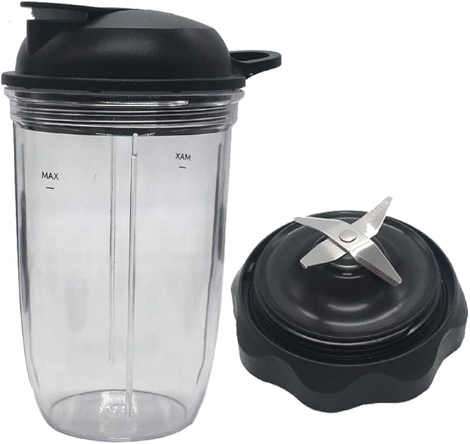 Replacement Combo Easy Twist Extractor Blade with18oz,24oz handle cup with to go lid, Compatible with NutriBullet Blender 1200 Watts:ZNBF30400Z/ZNBF30500Z/NBF70500/NBF50500/NBF50500IN/NBF50500AK