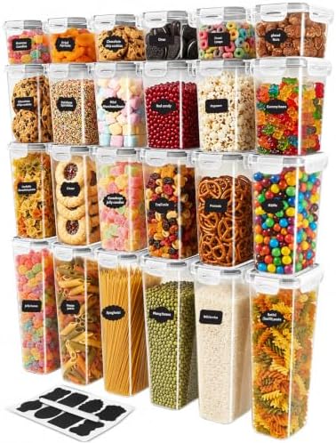 Plastic Airtight Food Storage Containers Sets with Lids, 24 Pack