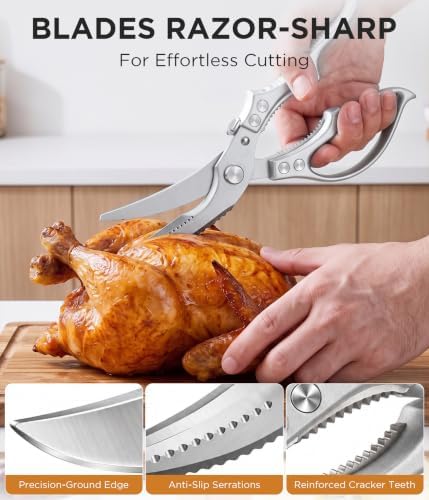 Kitchen Scissors for Food, All Purpose Kitchen Shears Heavy Duty
