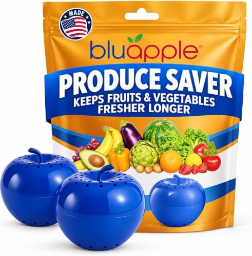 Produce Saver Ethylene Gas Absorber - Fresh Fruit & Vegetable Storage for Refrigerator Crisper, Shelves & Fruit Bowls, Produce Keeper, Fruit Saver, Kitchen Must Haves, BPA-Free - 2-Pack