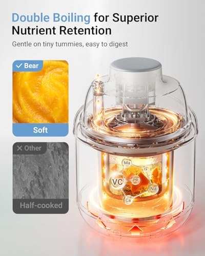 Stainless Steel Baby Food Maker Processor, NutriEase 3-Stage Texture