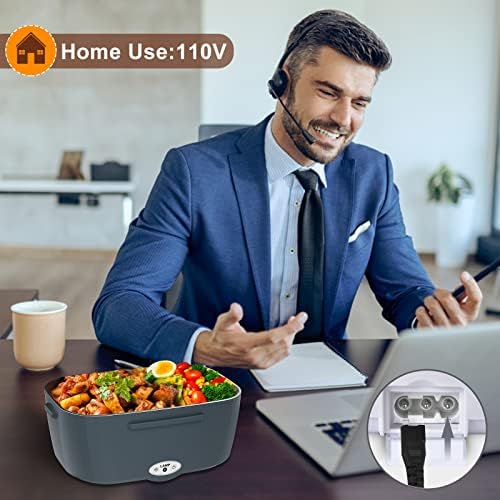 Electric Lunch Box for Adults 1.5L Food Heater,80W Heated Lunch Box for Men