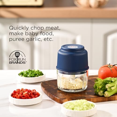 Fox Run Mini Food Processor, 1.25 Cup Capacity Electric Garlic & Vegetable Chopper - Image 5