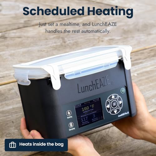XL Cordless Heated Electric Lunch Box, Self-Heating, 6-Cup