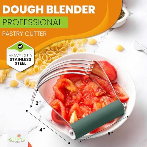 Spring Chef Large Dough Blender For Baking - Pro Pastry Blender, Pine Green - Image 2