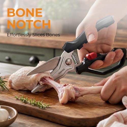 Heavy Duty Kitchen Scissors, Poultry Shears for Meat & Bone