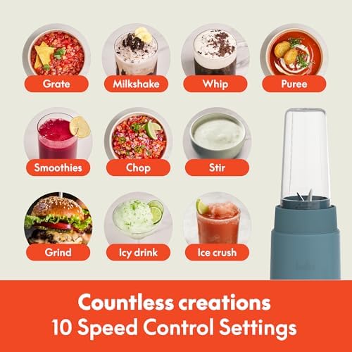 bella Rocket Blender 6-Piece Set with Stacking Cups, Surf - Image 5