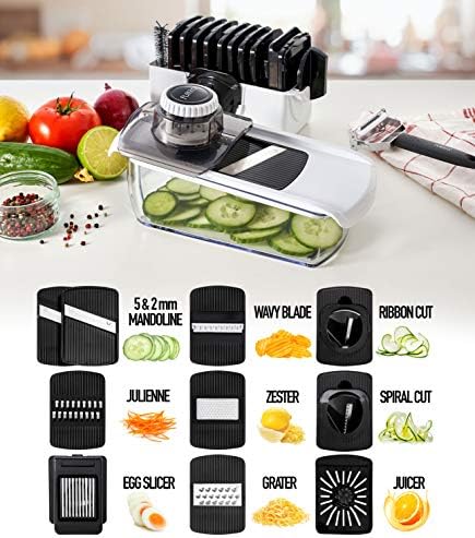 Pro Mandoline Vegetable Slicer, 6-in-1 Kitchen Prep Tool