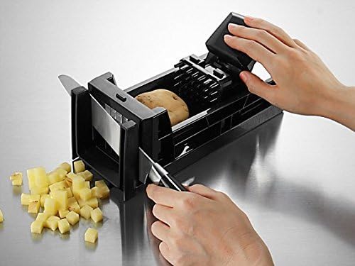 French Fry Cutter and Easy Food Dicer With 2 Interchangeable Blades | Great for Slicing & Dicing Vegetables Potato Onions Carrots Cucumbers Fruits Apples and More - Image 4