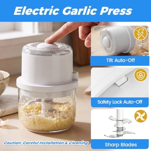 2026 New Mini Electric Garlic Chopper - 350ML Mini Portable Veggie Chopper - Image 5