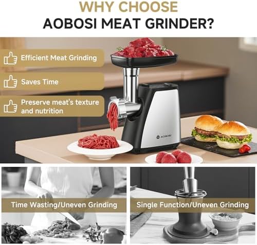 Meat Grinder, 4-In-1 Meat Grinder Electric [2800W Max]