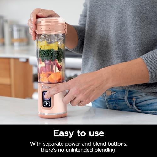 Ninja Blast Two-Pack Portable Blender, 18oz, Peach & Stone, BC155PS - Image 4