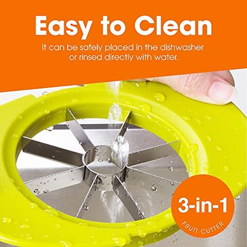 Set of 3 Fruit and Vegetable Slicers, Multifunctional Apple Corer, Mango and Tomato Slicer, Time-Saving Kitchen Gadgets