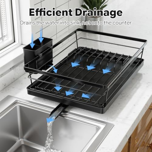 Dish Drying Rack for Kitchen Counter, 15.75'' D x 12'' W