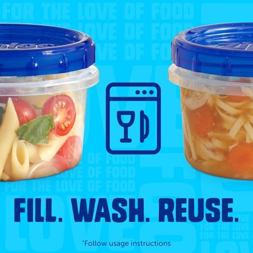 Twist N Loc Food Storage Meal Prep Containers, Medium, 6 Count