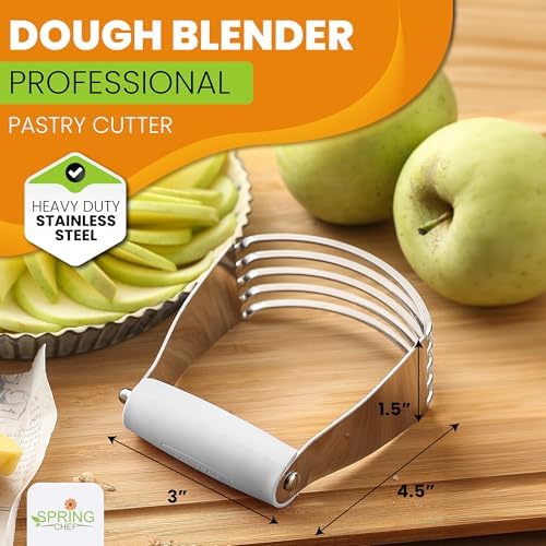 Spring Chef Medium Dough Blender Hand Tool - Durable Pastry Cutter - White - Image 2
