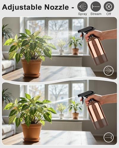 Bontip Amber Glass Spray Bottle, 16 oz with Brown Silicone Sleeve, 1 Pack - Image 3