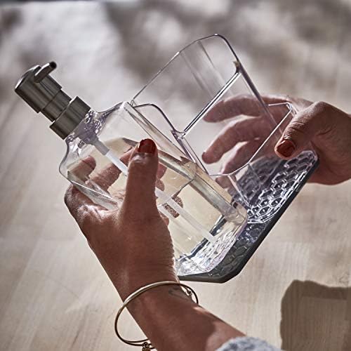 Spectrum Hexa Kitchen Sink Soap Dispenser with Sponge and Brush Holder