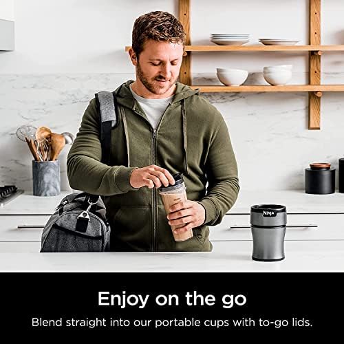 Ninja BN300 Nutri-Blender 900-Peak-Watt Personal Blender, 2 Dishwasher-Safe To-Go Cups (Renewed) - Image 3