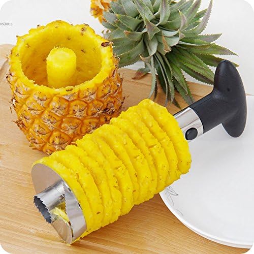 CLEARANCE 304 Food Grade Silver Stainless Steel Depth Marked Pineapple De-Corer Peeler Stem Remover Slicer Blades Diced Fruit Ring Cutter