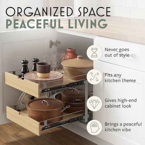 2 Tier Pull Out Cabinet Organizer