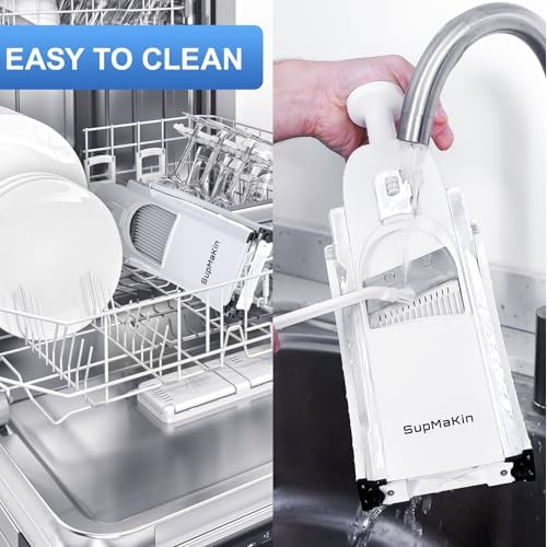 Safe Mandoline Slicer for Kitchen,Adjustable Potato Slicer 1-8 mm