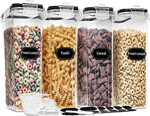 Cereal Containers Storage Set (4L,135.2 Oz) with Pour Spout, 4PCS