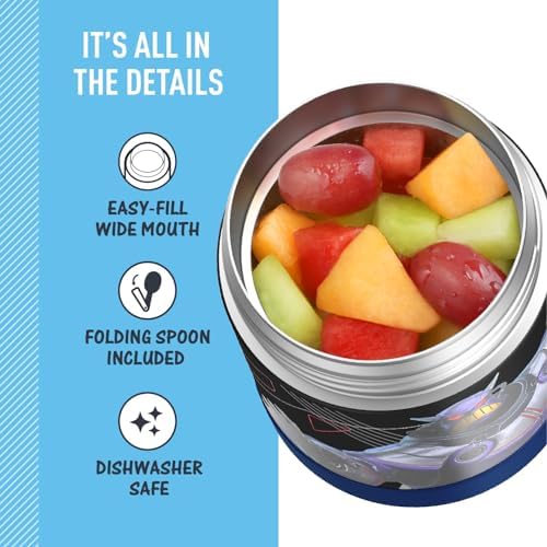 FUNTAINER Kids Food Jar with Spoon, 10oz, Lightyear
