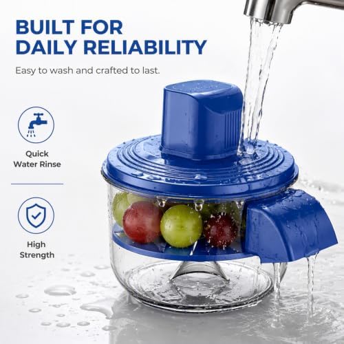 Transparent Electric Fruit & Vegetable Peeler Garlic Peeler, Blue