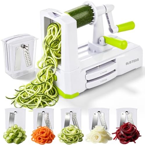Vegetable Spiralizer, 5 Blades Zucchini Spiralizer Noodle Maker
