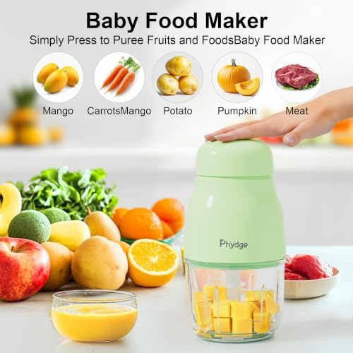 Upgraded Baby Food Maker, 10oz Food Processor with 8 Blades, Quiet Fast Blending, Food-Grade Glass Bowl, BPA-Free, Leak-Proof Sealing Design, Easy to Clean Baby Food - Image 2