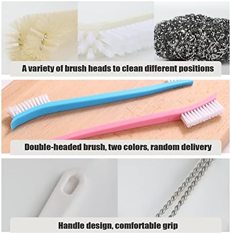 Portable Blender Cleaning Brush Set of 4, Long Handle Bottle Cleaning Brushes with Hanging Holes for Water Bottles, Blender Cups, Lids, Edges and Kitchen Cleanup