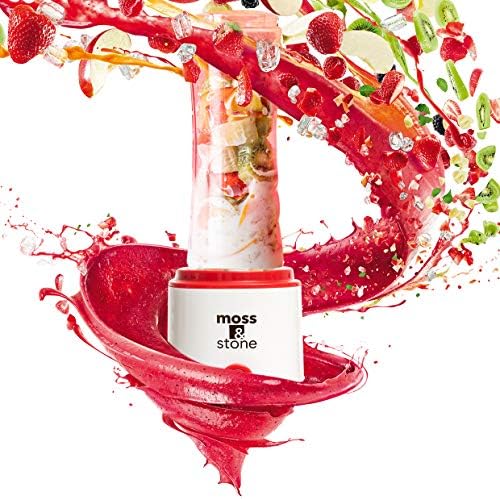 Moss & Stone Single Serve Blender, White & Red, 20 oz - Image 5