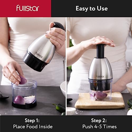 Fullstar Vegetable Chopper - Onion Chopper - Pro Food Slicer - Veggie Cutter with Container - Hand Dicer - Slicer & Dicer (Silver) - Image 4