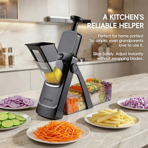 Safe Mandoline Slicer for Kitchen, Vegetable & Food Cutter, Easy to Clean - Image 5