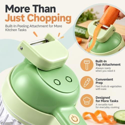 5-in-1 Wireless Electric Vegetable Chopper,Multi-Function Food Processor - Image 6