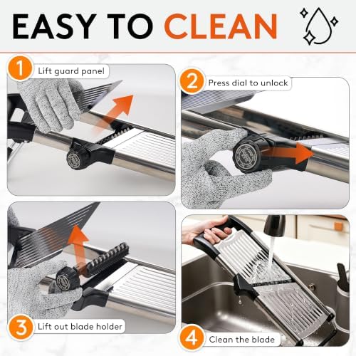 Mandoline Slicer for Kitchen, Mandolin and Julienne for Vegetables