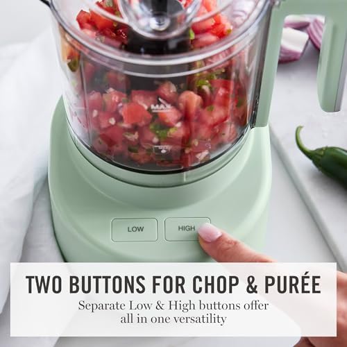Martha Stewart 3 Cup Electric Vegetable Chopper & Mini Food Processor, Sage - Image 3