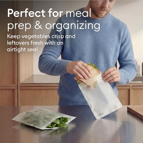Compostable Quart Zip Bags 30 Count, Plant-Based, Home Compostable