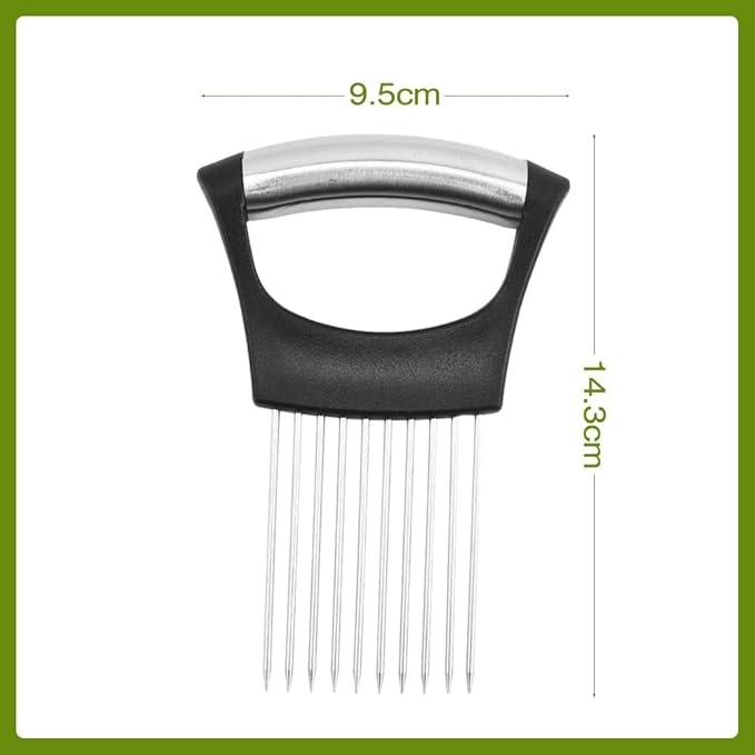 2026 New Onion Holder for Slicing, Stainless Steel Onion Slice Holder Vegetable Slicer Cutter for Potato and Tomato, Kitchen Chopper Slicing Assistant Tool Lemon Slicer Onion Cutter for Slicing (1PC)