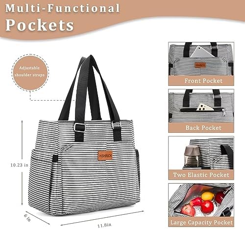 Insulated Lunch Bag Women - Large Tote Lunch Box For Work